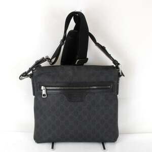 Gucci Front Zip Flat Messenger Bag Gg #252214G42B